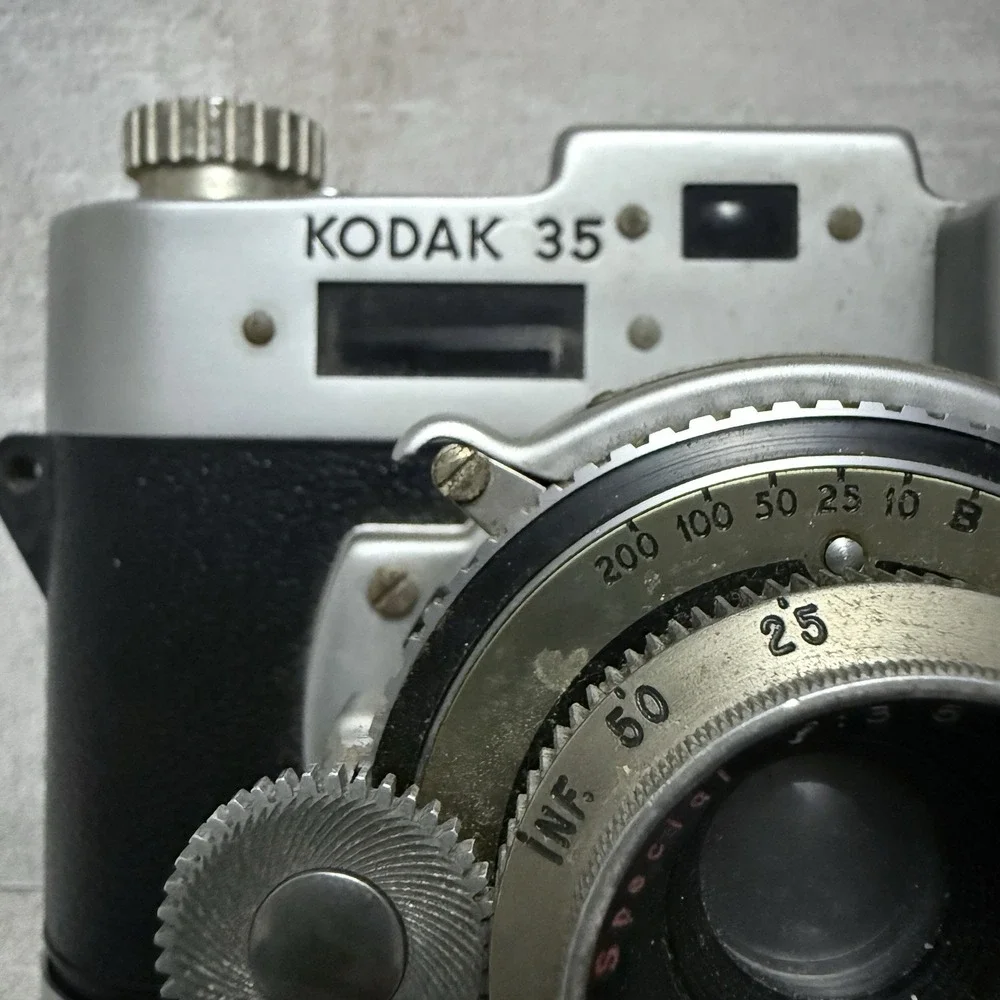 Vintage Kodak 35 Rangefinder Camera w/ Anastar‎ 50mm f/3.5 Lens Untested AS IS